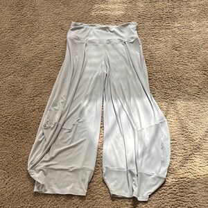 Stylish Sympli gray cuffed wide leg lantern pants